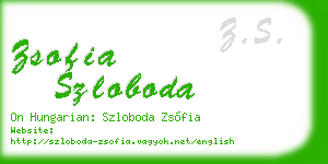 zsofia szloboda business card